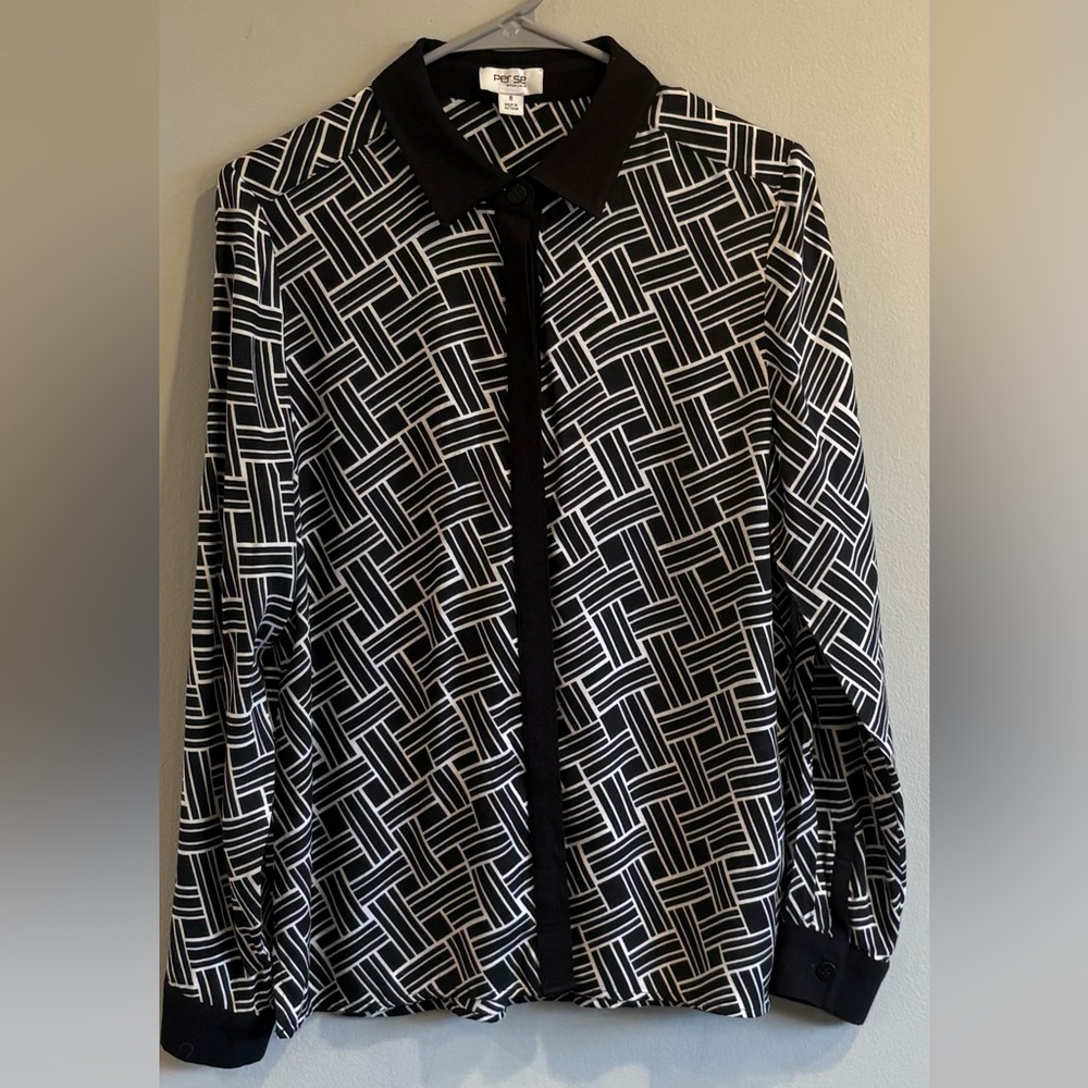 Per Se by Carlisle Rayon Blouse Size 8